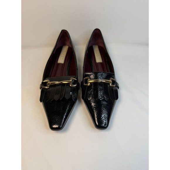 Franco Sarto Rina Womens SIze 7.5M Black Patent Leather Slip-on Loafer Dressy - Picture 2 of 13